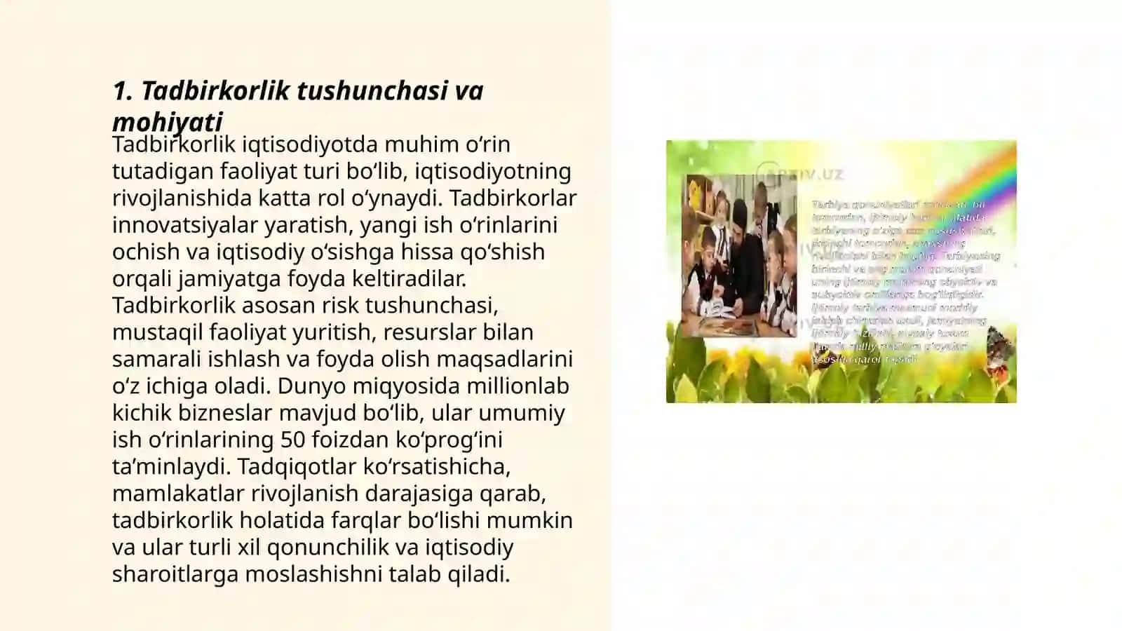 Tadbirkorlikning g‘oyaviy-falsafiy asoslari 3