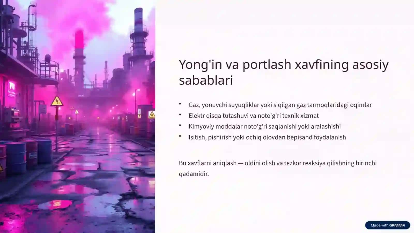 Yong'in‑portlashda to'g'ri harakatlanish tartibi 3