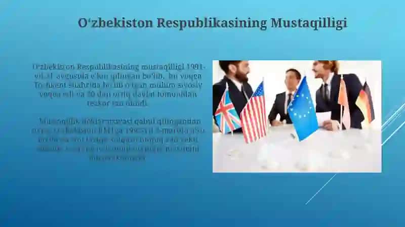 Oʻzbekiston xalqaro munosabating toʻla huquqiy subyekti 3
