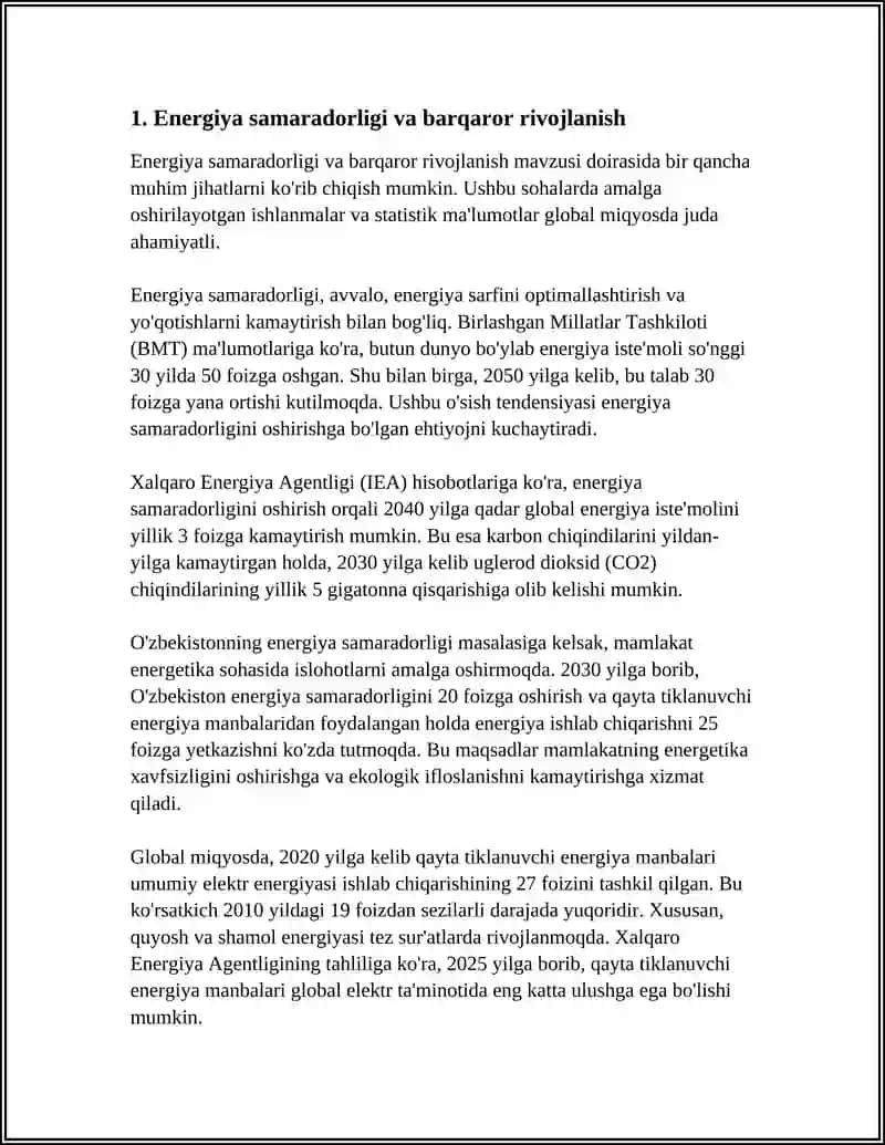 MAMLAKAT IQTISODIYOTINING ENERGIYA SAMARADORLIGINI OSHIRISH YONALISHLARI 3