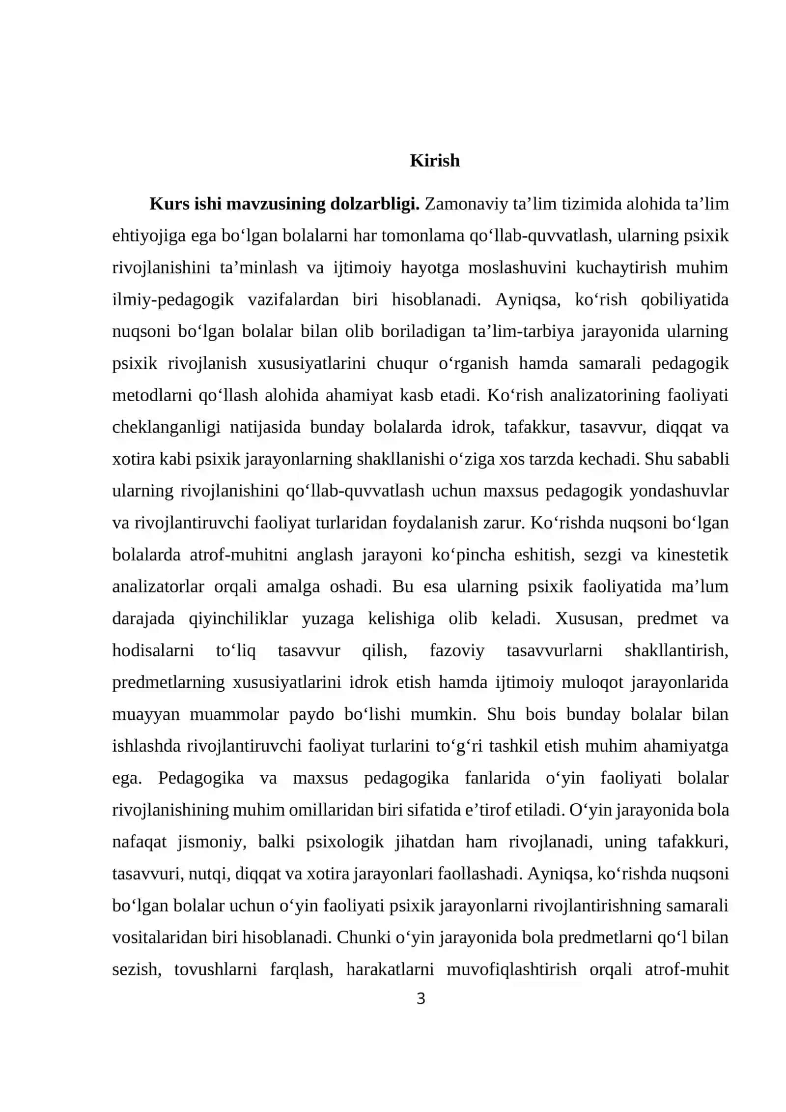 Ko‘rishda nusoni bo‘lgan bolalarni o‘yin faolyati orqali psixik jarayonlarni rivojlantirish. 3