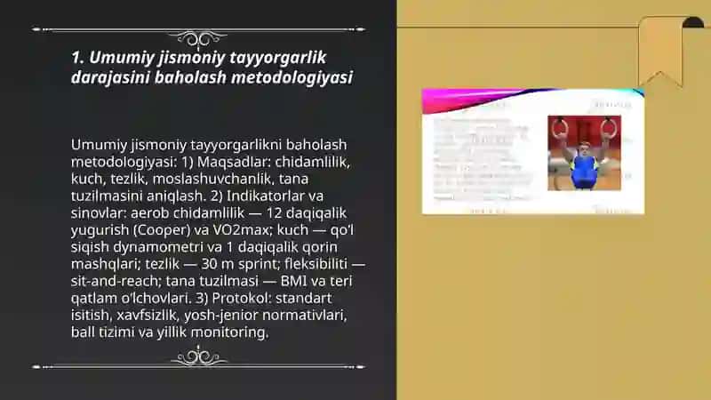 Umumiy jismoniy tayyorgarlikni baholash metodologiyasi 3