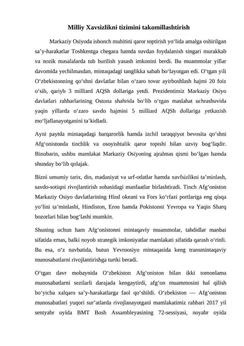 MILLIY XAVFSIZLIKNI TA’MINLASH BORASIDA AMALGA OSHIRILAYOTGAN ISHLAR 3