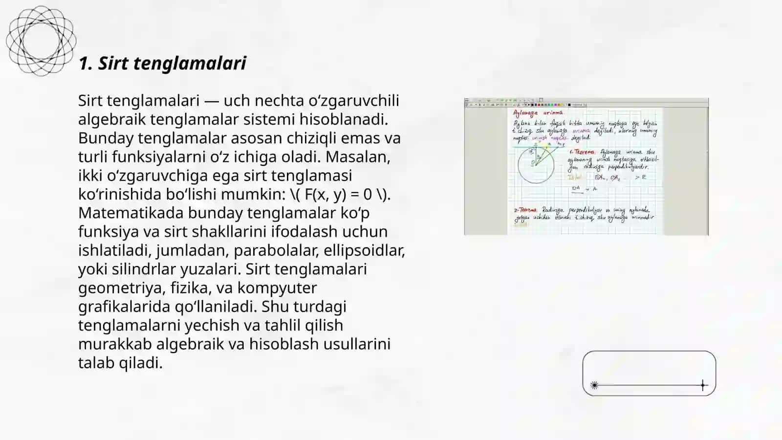 Sirt tenglamalari 3