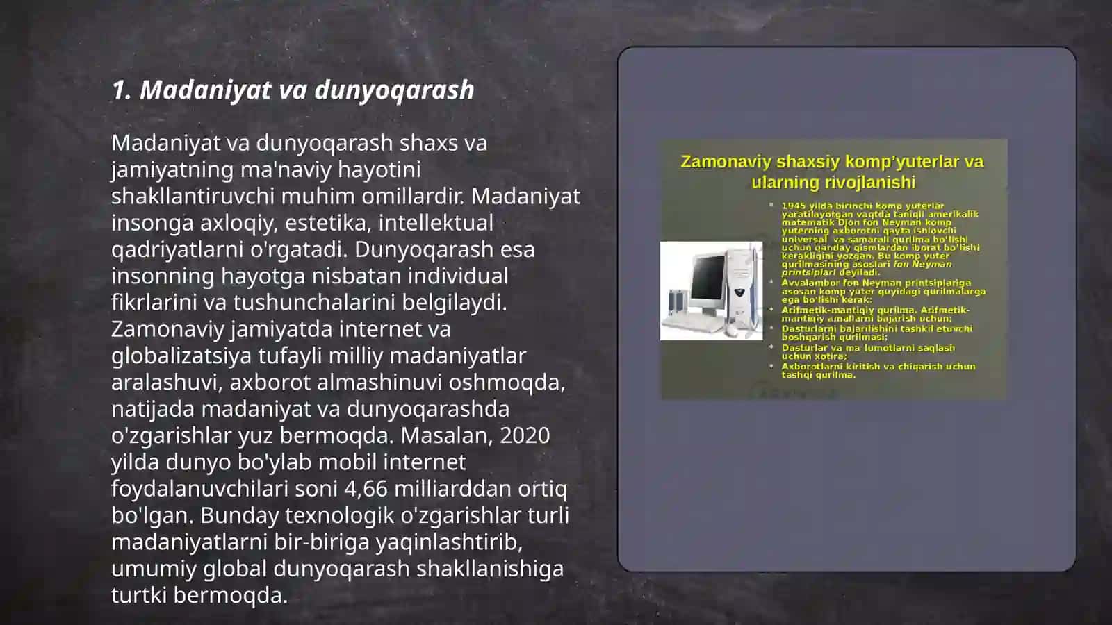 Dunyoqarashni shakllantirishda madaniyat mezonlari va umummadaniy dunyoqarashning omillari 3