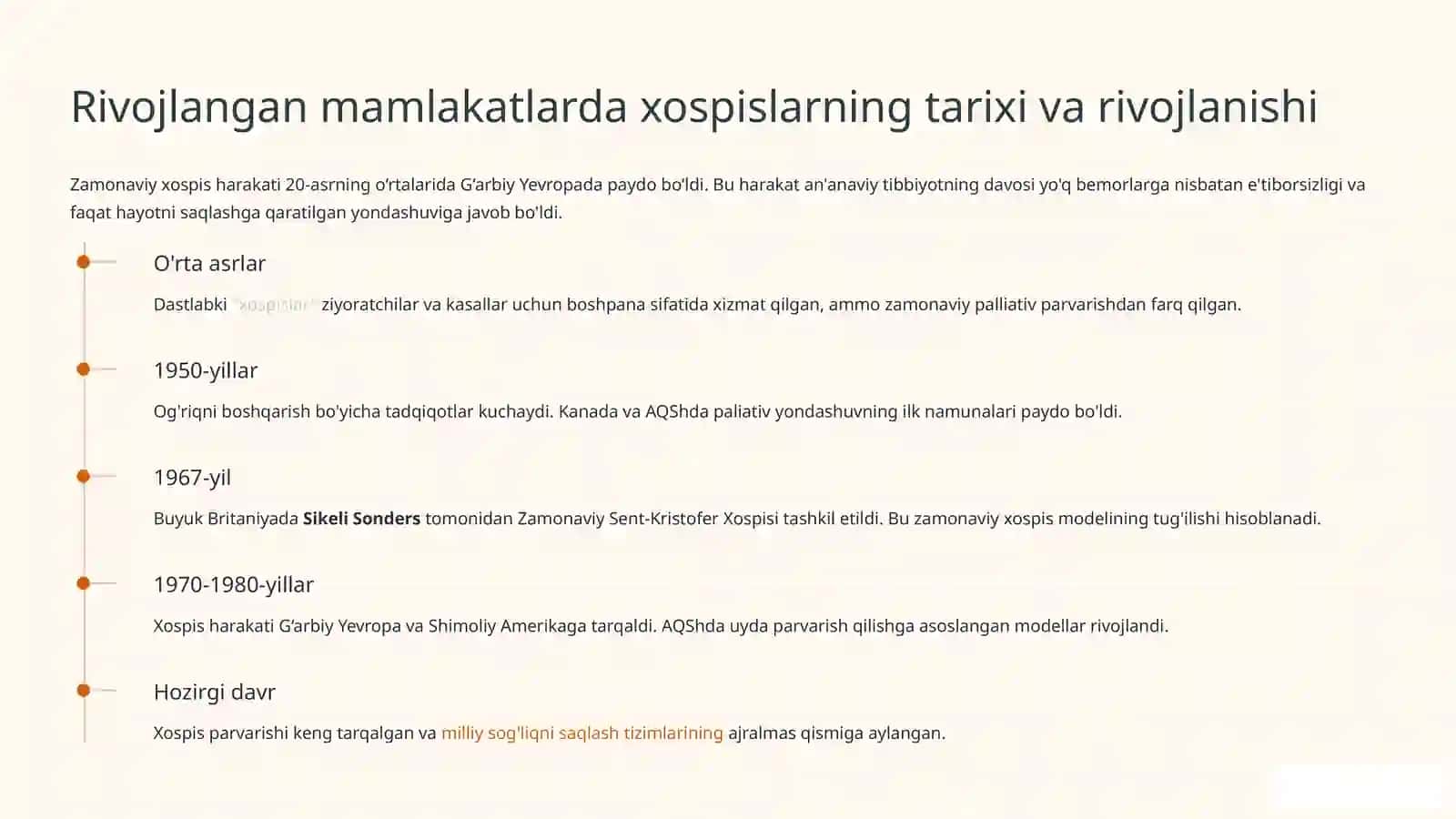 Rivojlangan mamlakatlarda xospislar faoliyati:Global tajriba 3