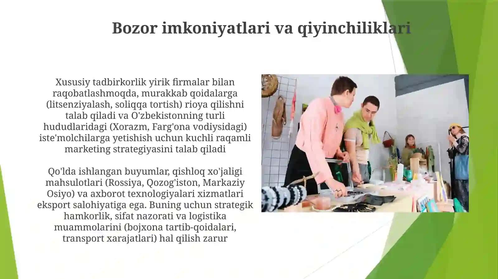 Mavzu: Oʻzbekistondakichikbiznesvaxususiytadbirkorliknirivojlantirishistiqbollari 3