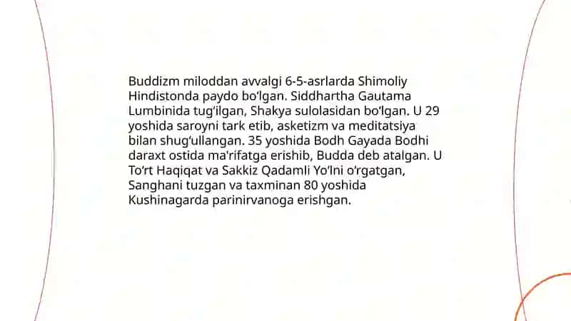 Buddizm dini tarixi va asosiy gʻoyalari 3