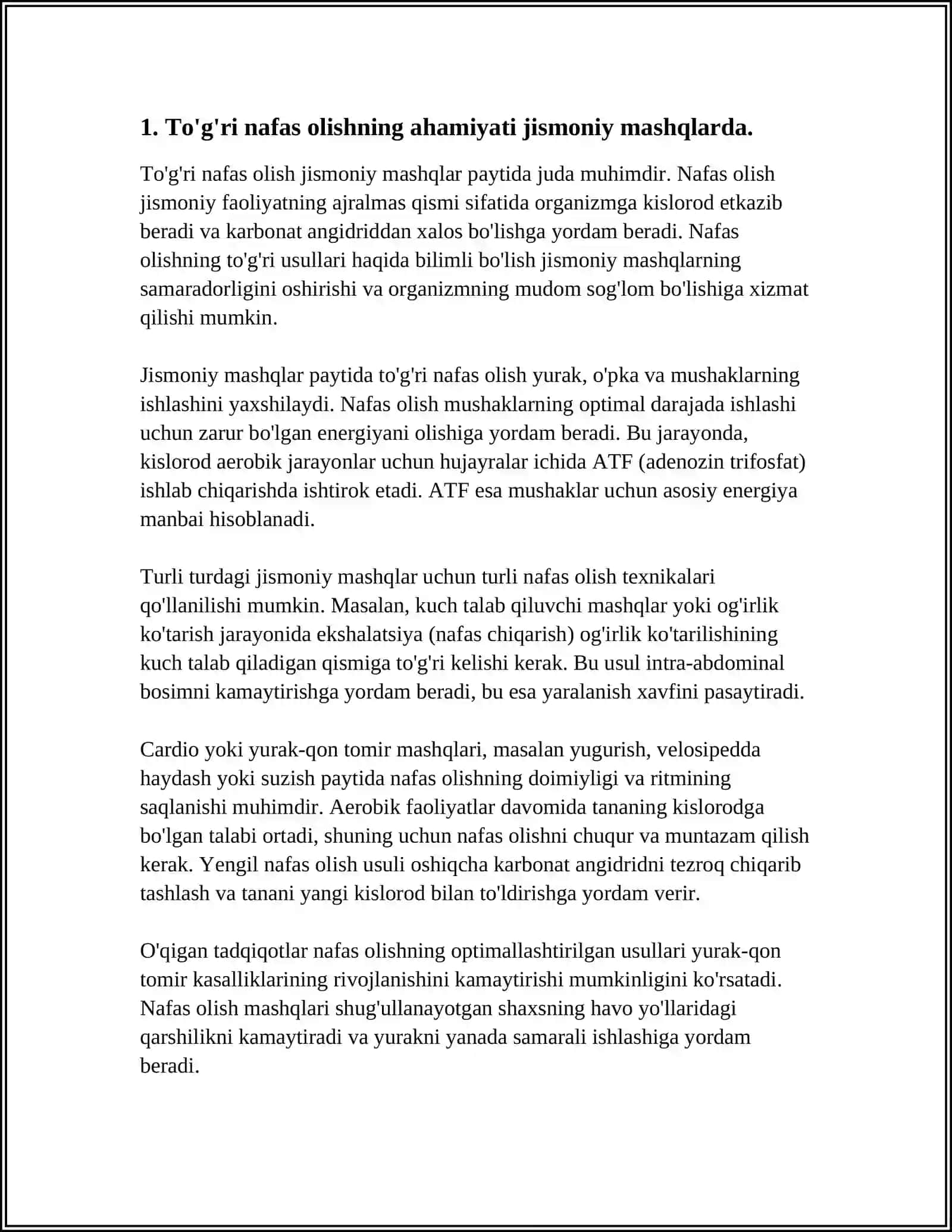 JISMONIY TARBIYADA TOʻGʻRI NAFAS OLISH VA JISMONIY MASHQLAR 3
