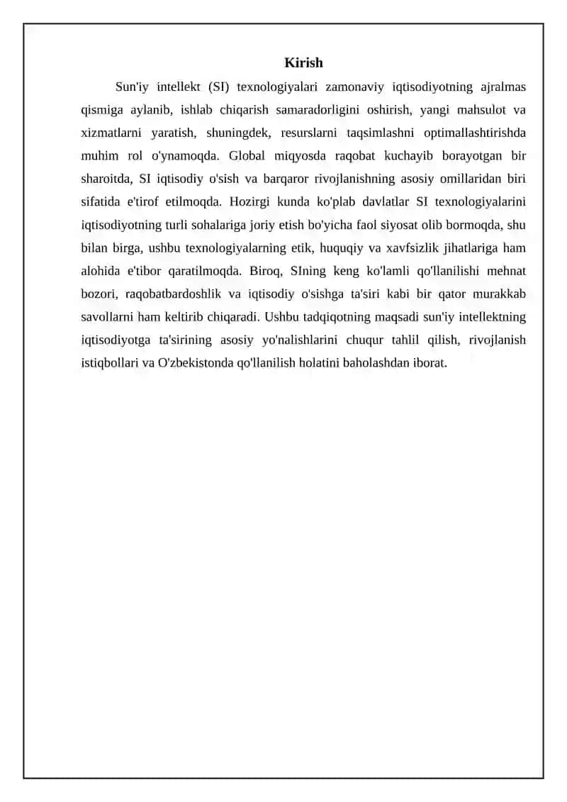 Sun'iy intellekt: Ta'rif, turlari va iqtisodiyotga ta'siri 3