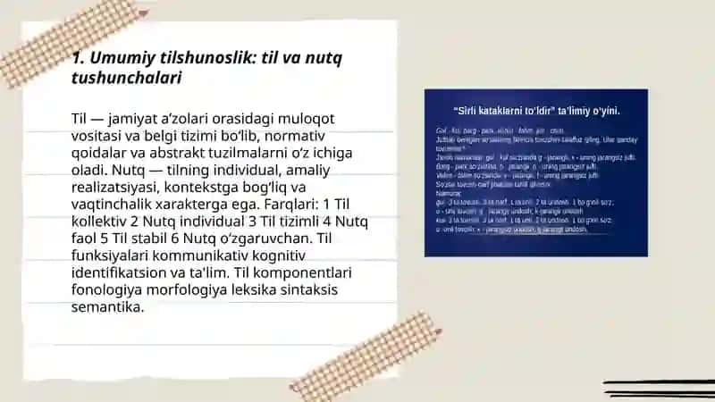 Umumiy tilshunoslik, til va nutq 3