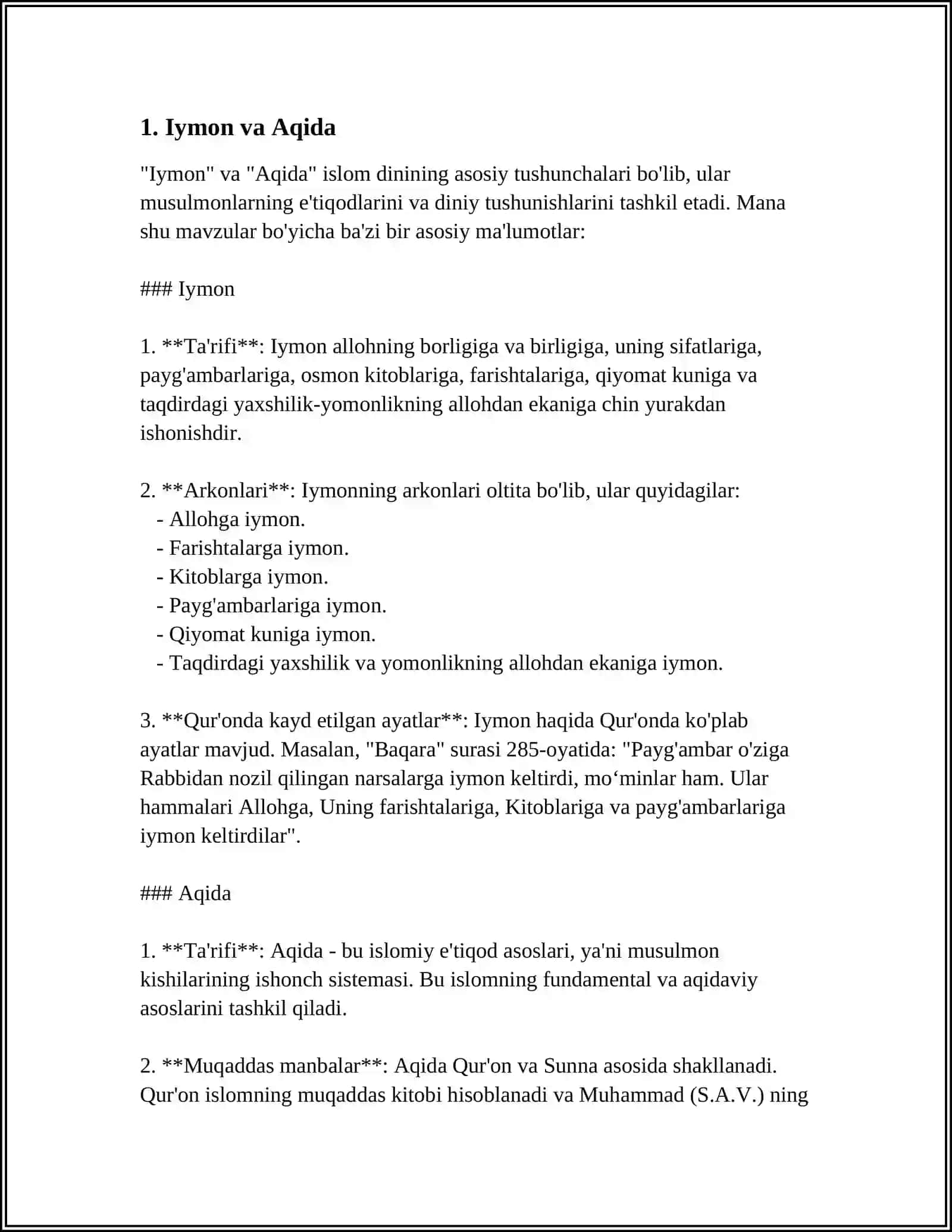 SHAYX MUHAMMAD SODIQ MUHAMMAD YUSUFNING "BAXTIYOR OILA" ASARIDA ISLOM QADRIYATLARI 3