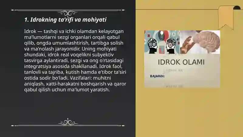 Idrok haqida umumiy tushuncha 3