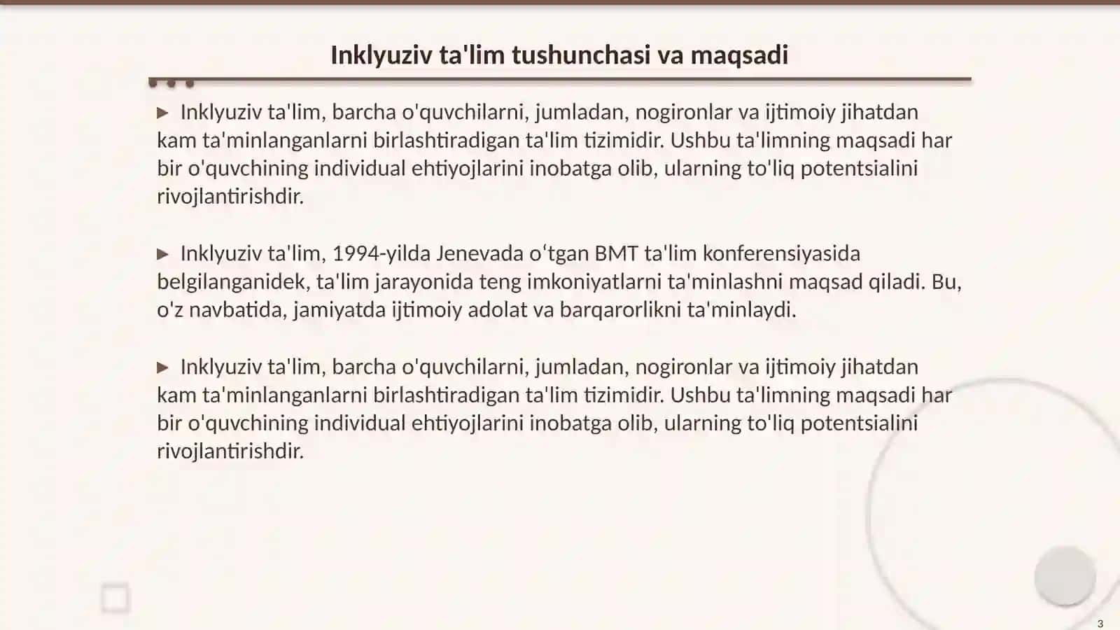 Dunyo hamjamiyatida inklyuziv ta'lim 3