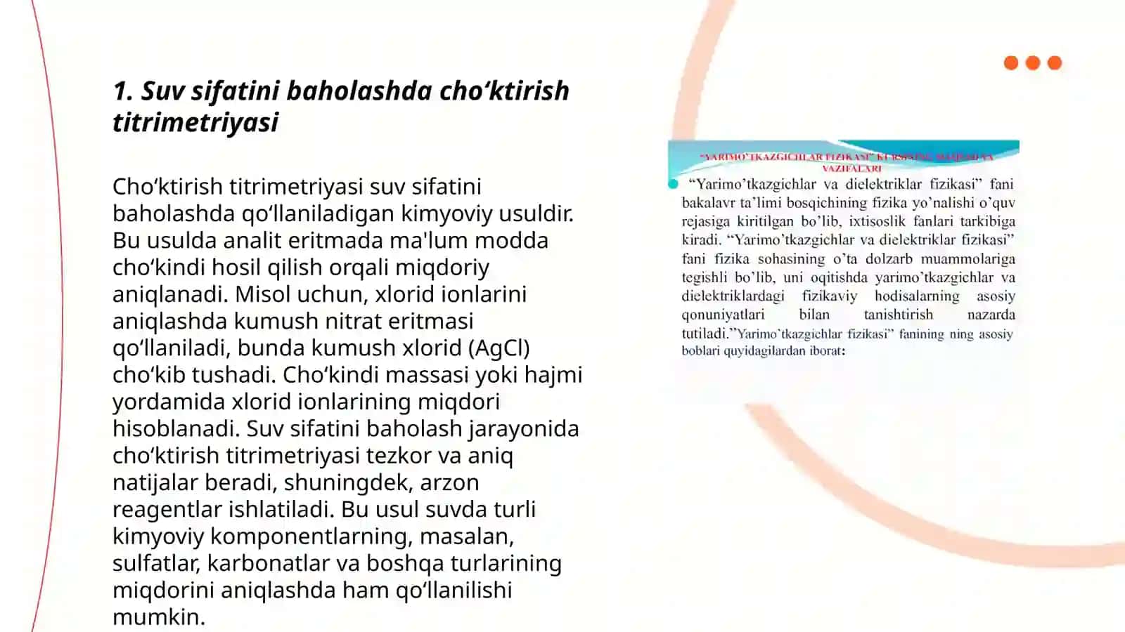 Cho‘ktirishga asoslangan titrimetrik analizning amaliyotda qo‘llanilishi 3