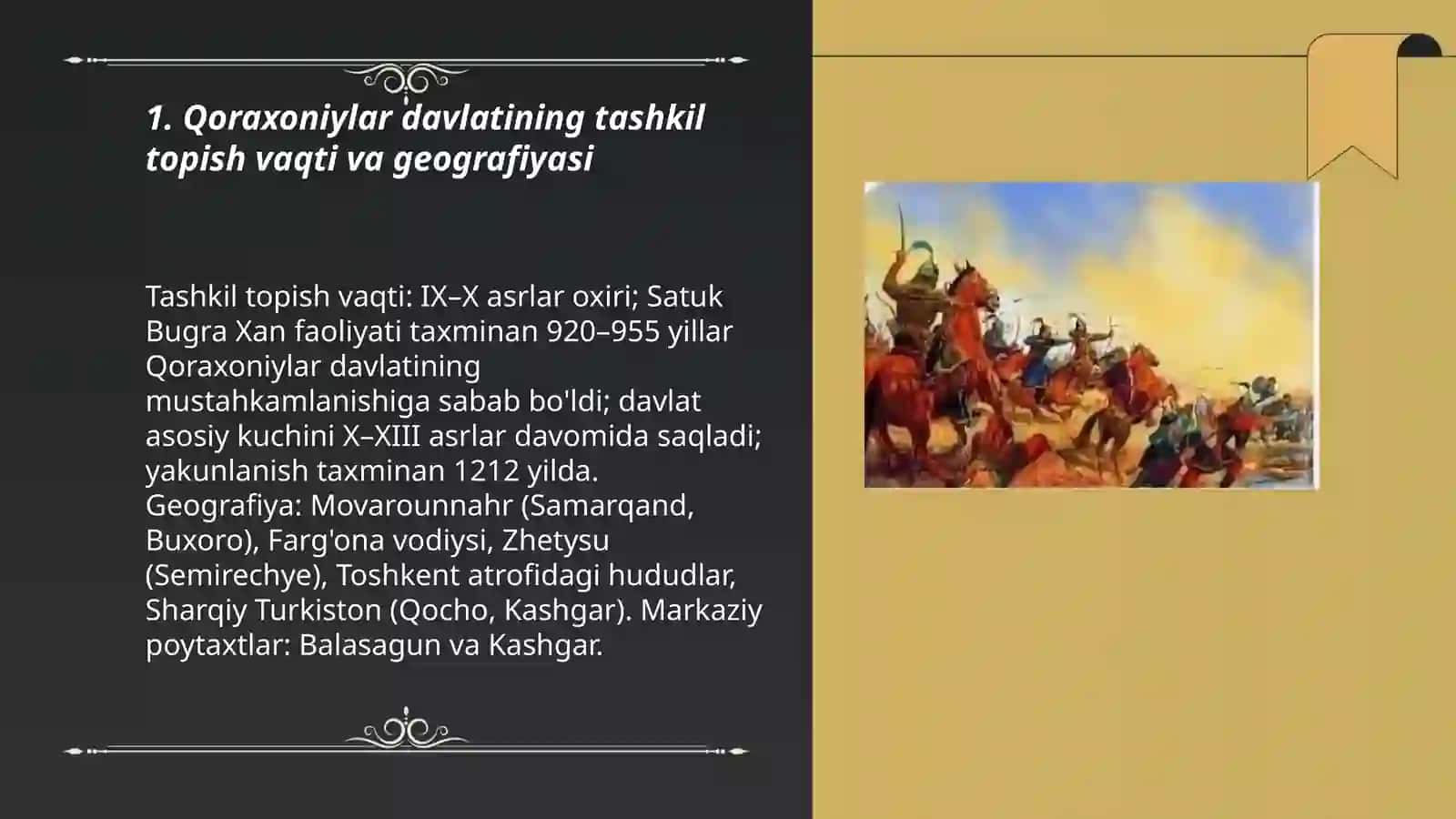 Qoraxoniylar davlatining tashkil topishi 3