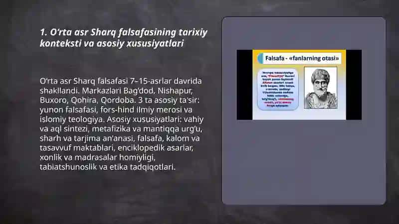 O‘rta asr Sharq falsafasi va uyg‘onish davri xususiyatlari 3