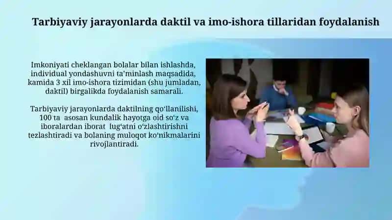 Daktil va imo-ishora tillaridan foydalanish 3