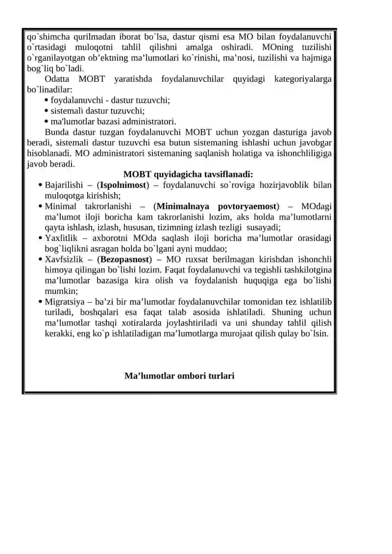 Access MOBTda ishlash texnologiyasi 3