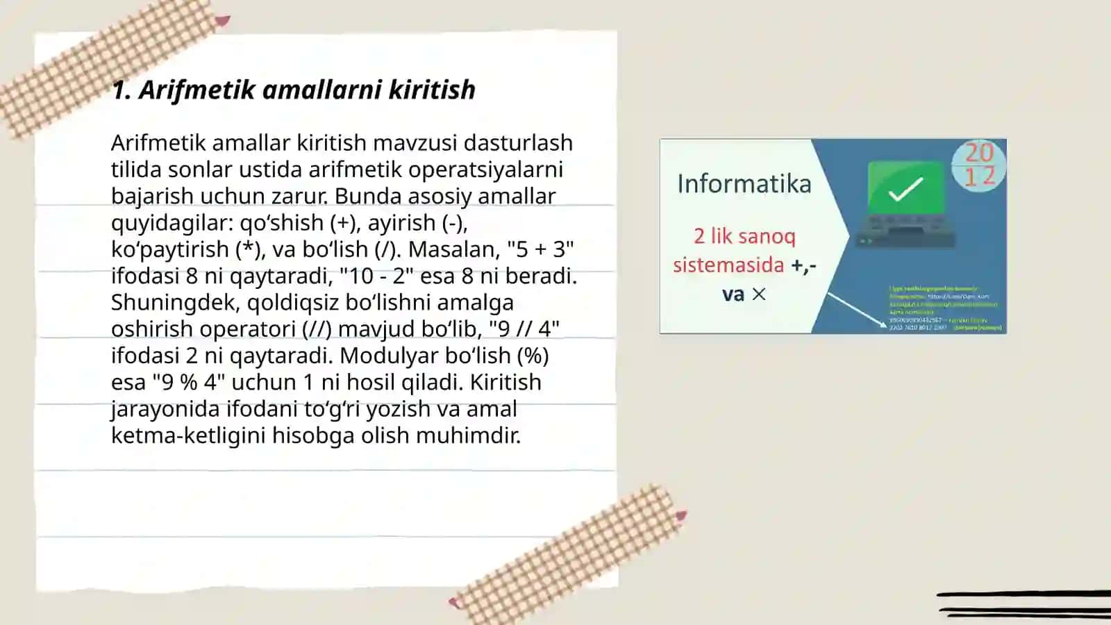 100 konsentrida arifmetik amallarni oʻrgatish metodikasi 3