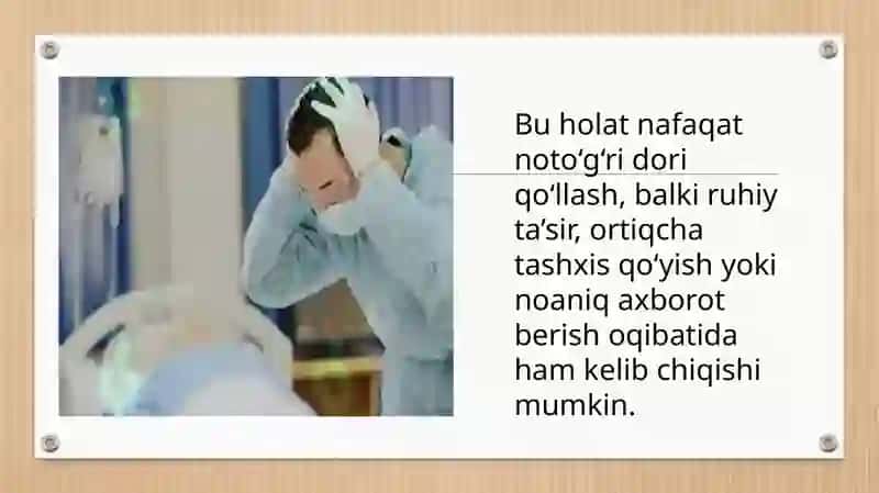 Hozirgi zamon tibbiyotida yatrogeniya muammolari 3