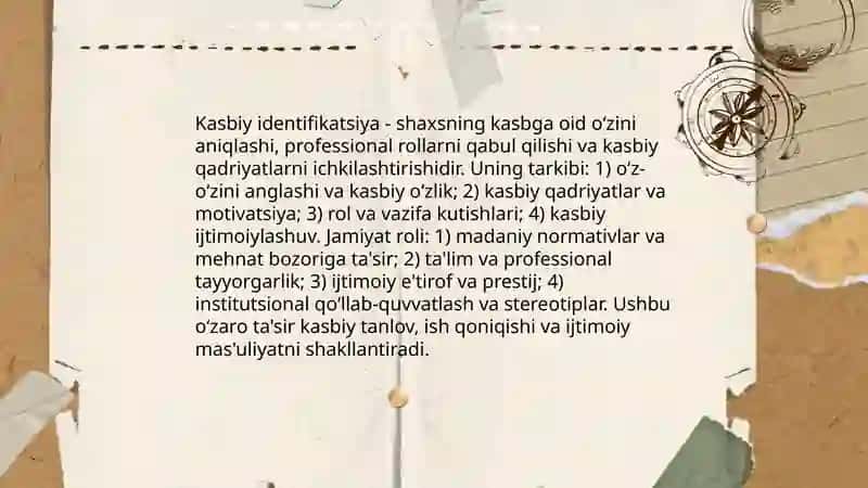 Kasbiy Psixologiyada Shaxs va Jamiyat Muammosi 3