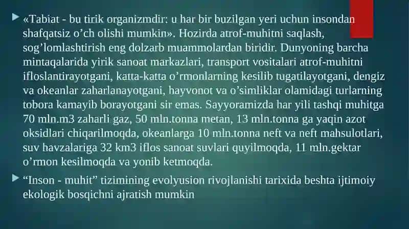 Inson-muhit tizimi 3