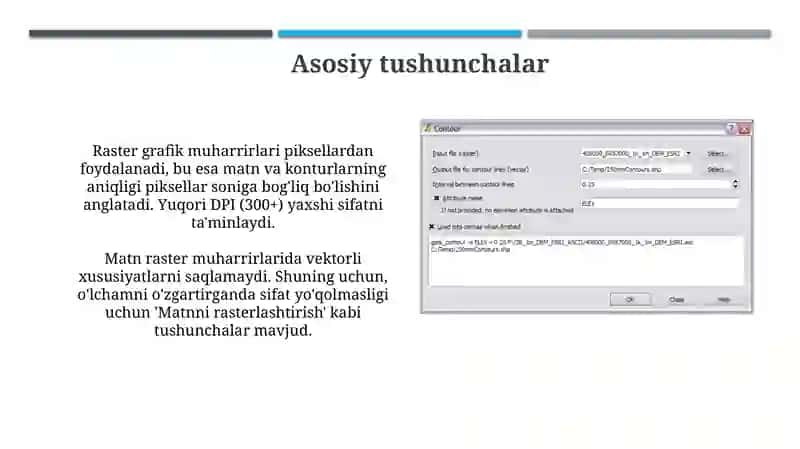Rastrli grafik muharrirda matn va konturlar bilan ishlash 3