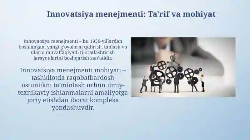 Innovatsion menejment: mazmuni va vazifalari 3