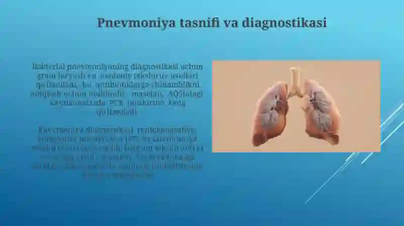 Pnevmoniya, Sil va O'pka Infarkti Tashxisi 3