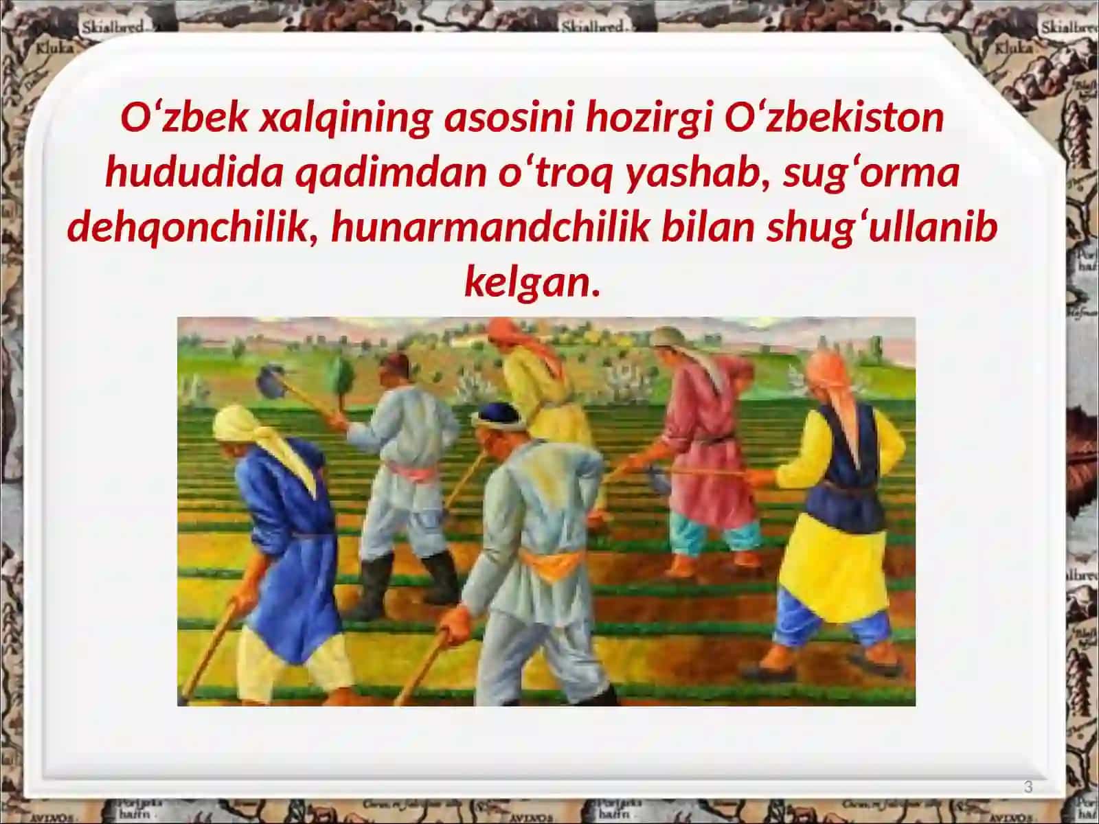 Etnik jarayonlar va O‘zbek xalqining shakllanishi 3
