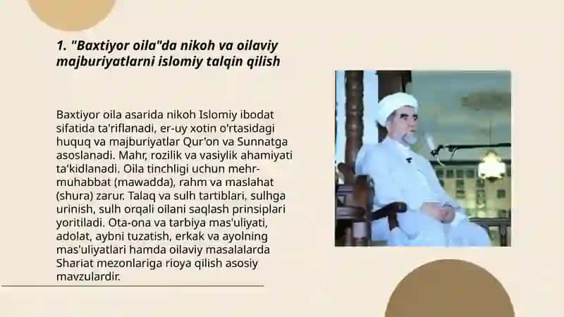 Baxtiyor oila asarida islom qadriyatlarining talqini 3