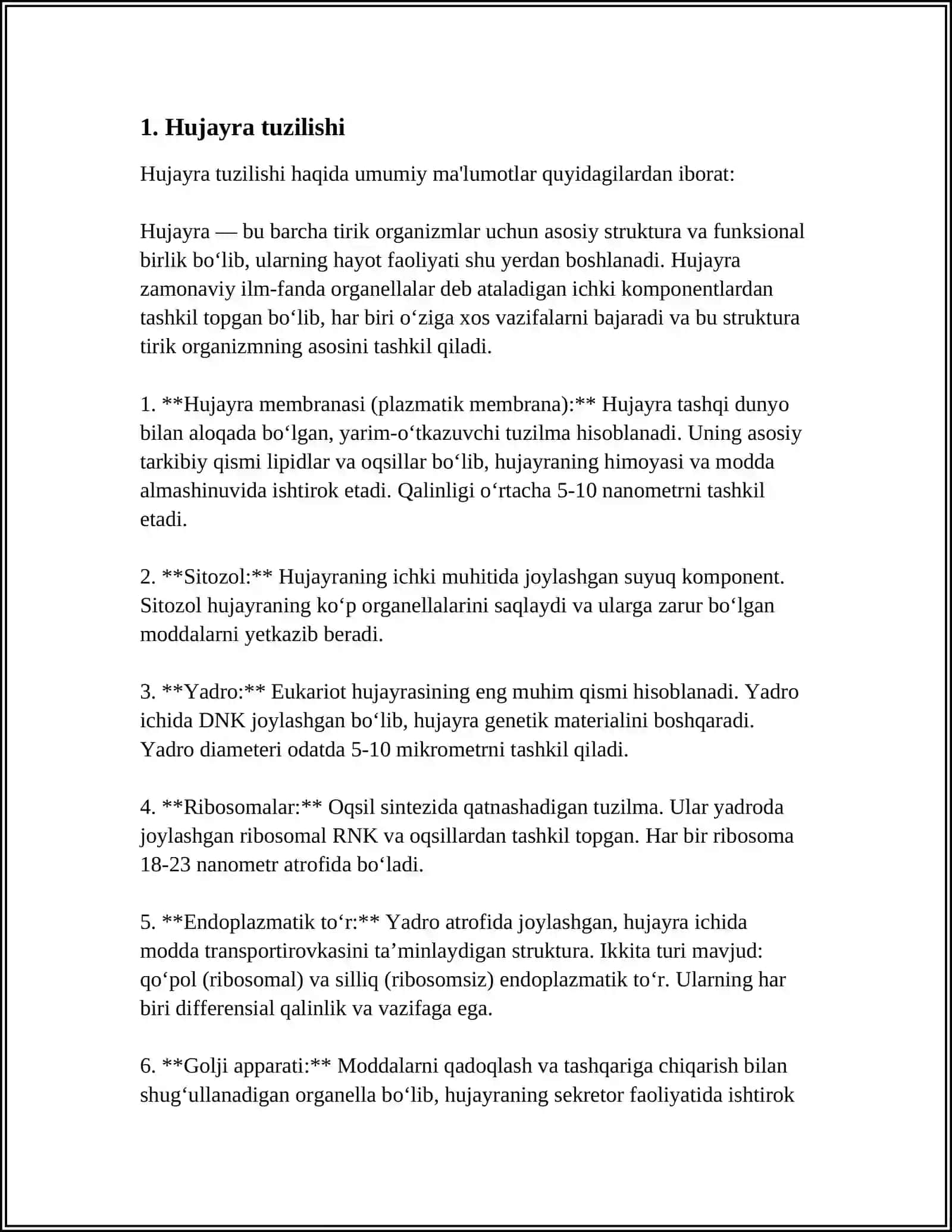 HAYOTNING MOLEKULYAR ASOSLAR 3