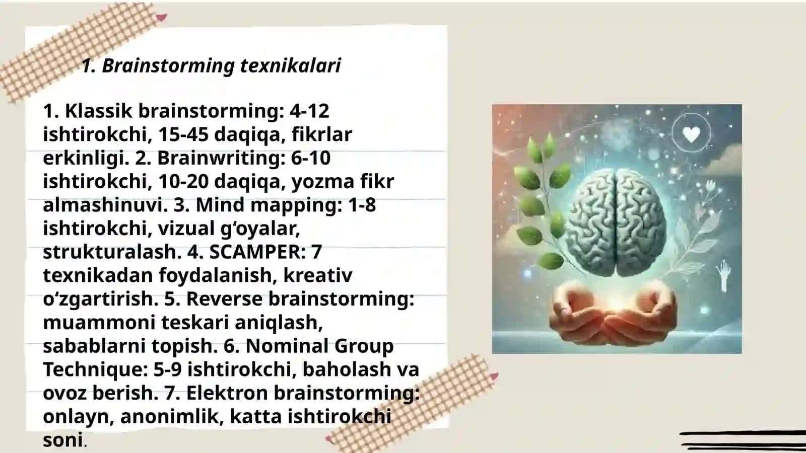 Ijodiy tafakkurni rivojlantirish usullari 3