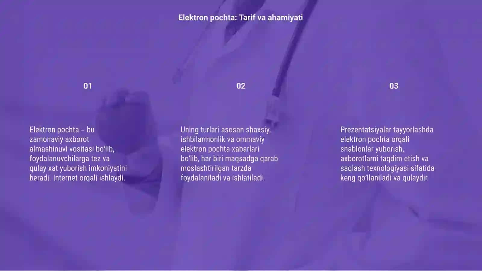 Elektron pochta turlari va unda ishlash 3