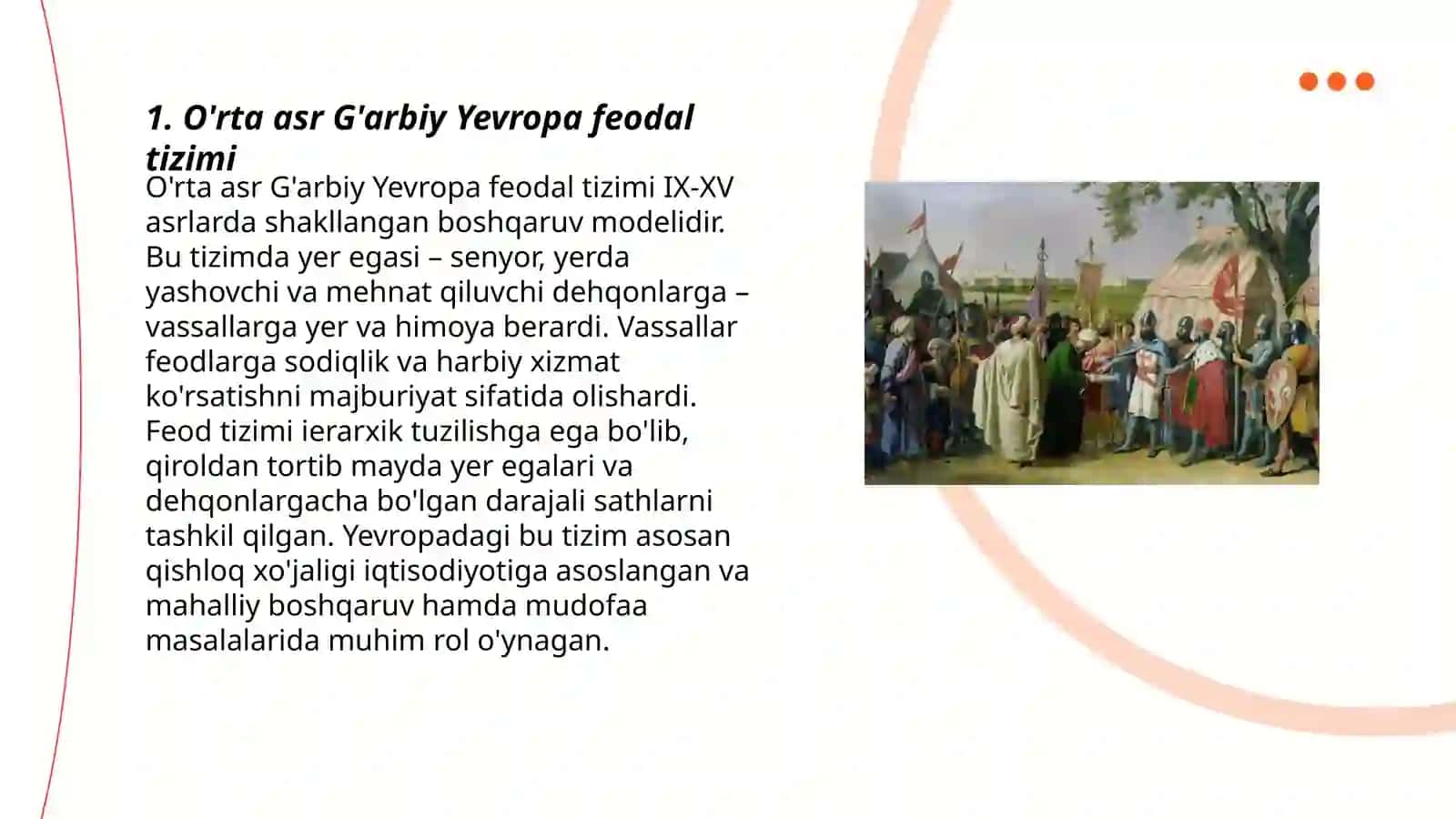 O'rta asr G'arbiy Yevropa davlatchiligiga umumiy tavsif 3