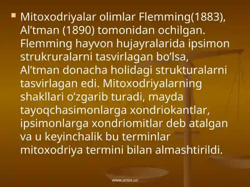 Mitoxodriya va Plastidalarning avtonomligi 3