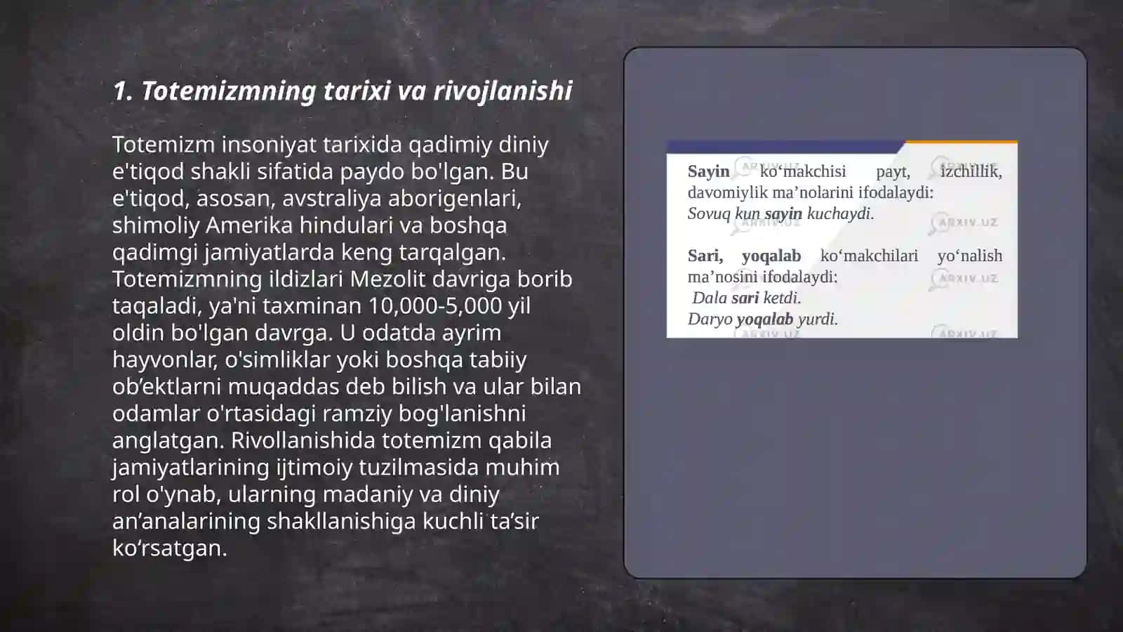Totemizm, animizm, fetishizm, sehr, magiyalarning qiyosiy tahlili 3