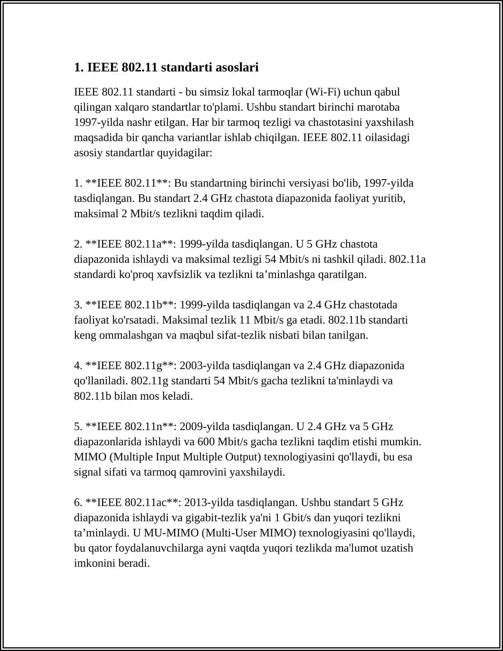 IEEE 802.11 SIMSIZ LOKAL TARMOQLAR 3