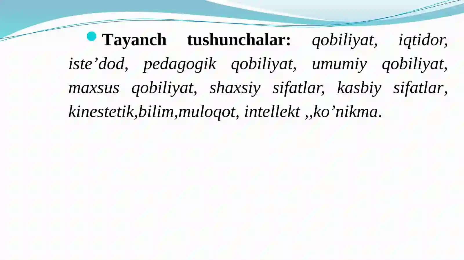Qobiliyat va pedagogik qobiliyat haqida tushuncha 3