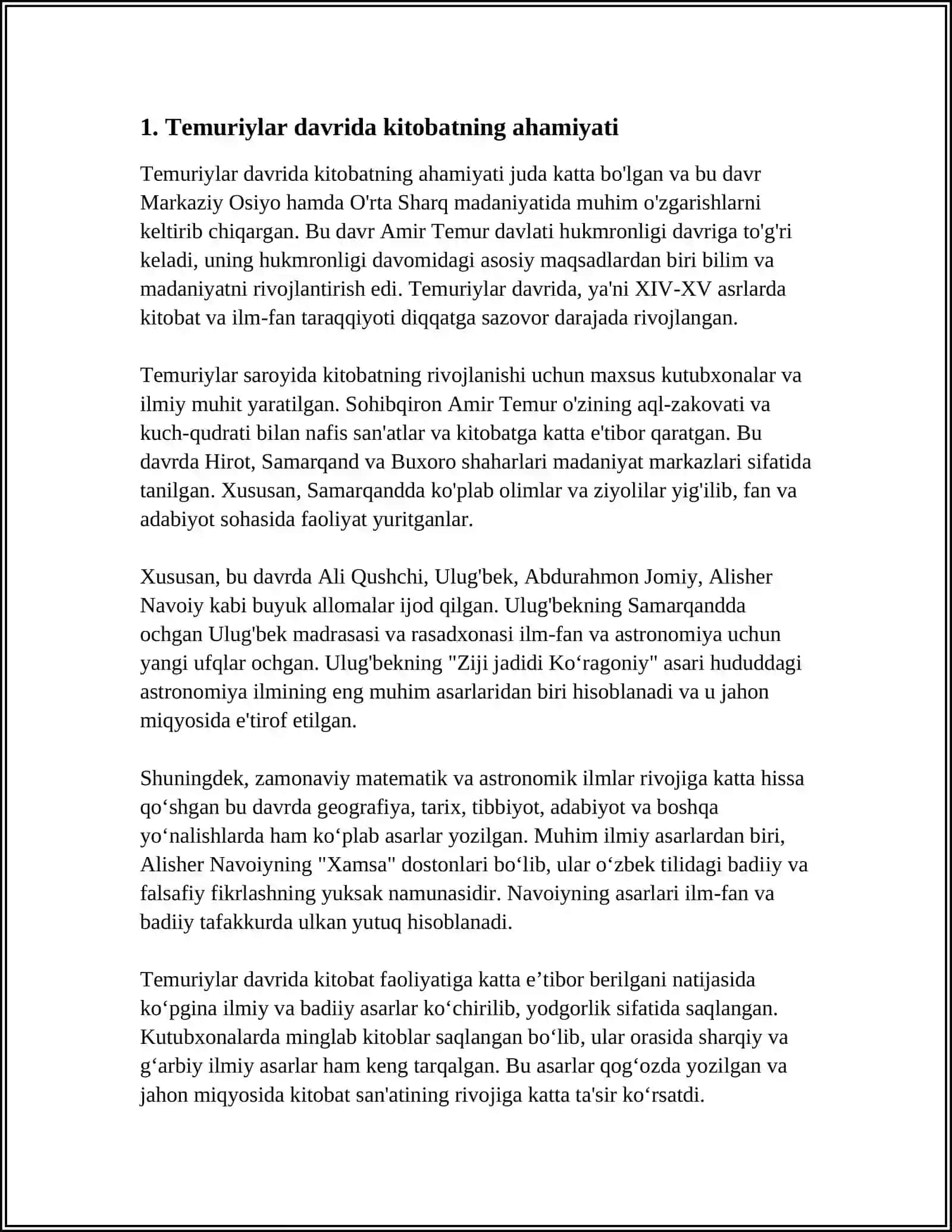 TEMURIYLER DAWIRINDE KITABAT ISI 3