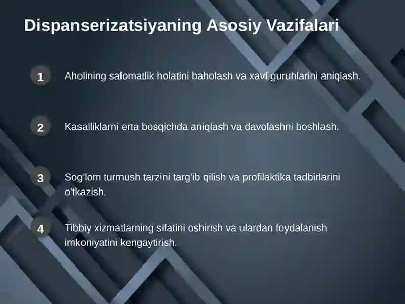 Qishloq Aholisini Sog'lomlashtirish: Dispanserizatsiya Dasturi 3