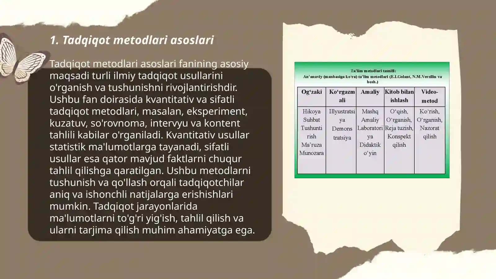 Tipologik taqdidot metodlari 3
