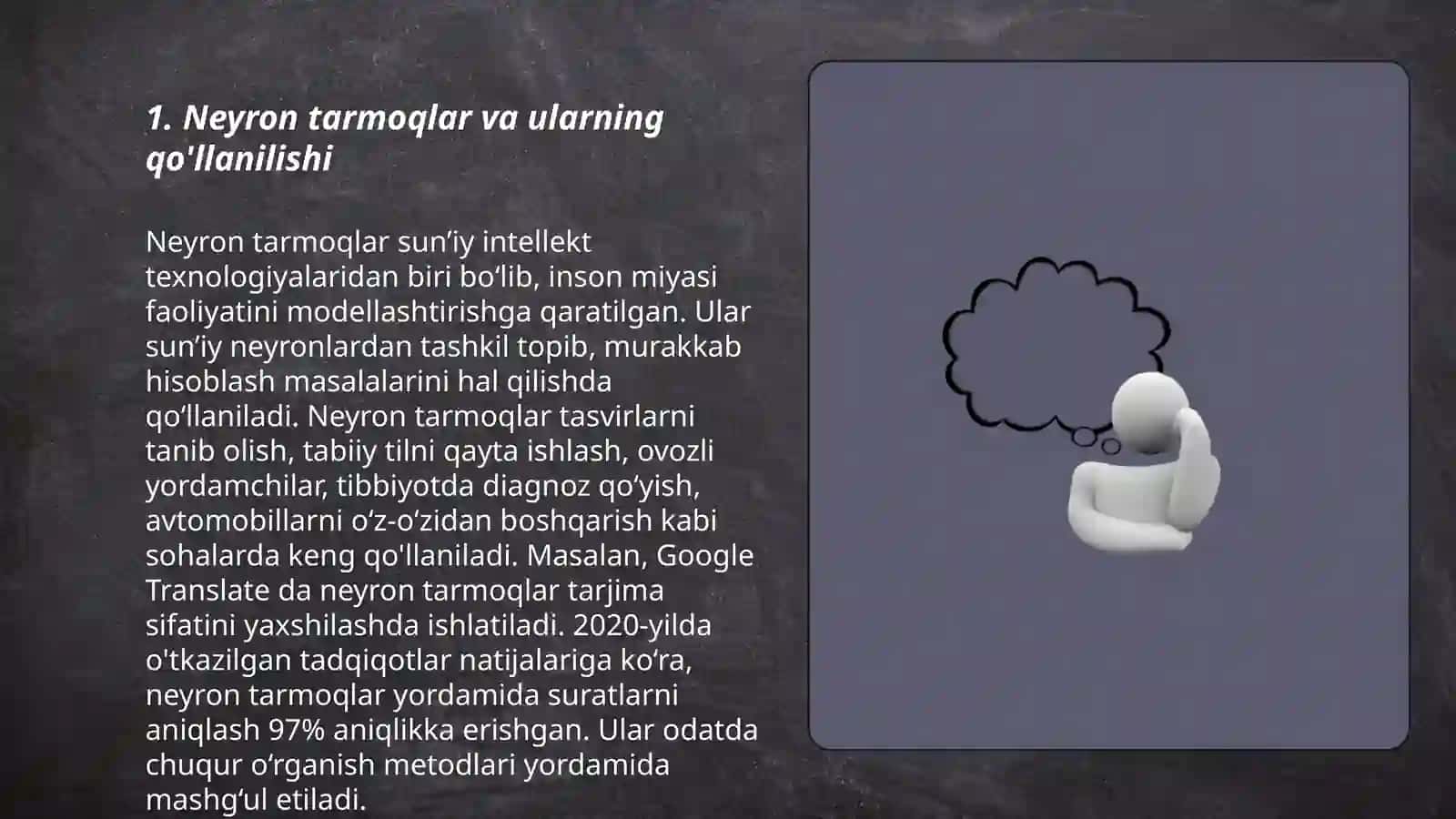 Neyron tarmoqlari yordamida yechiladigan masalalar 3