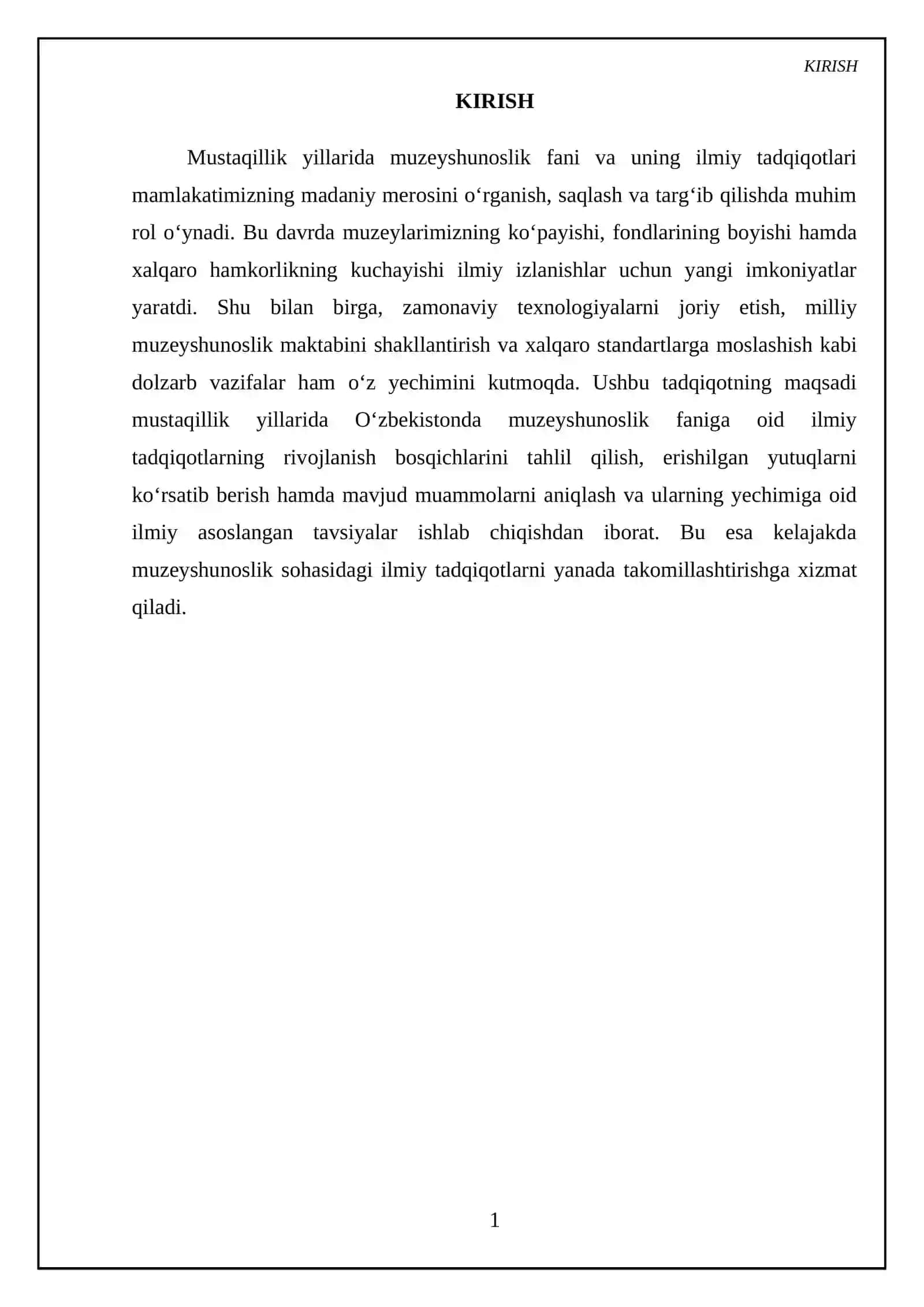 Mustaqillik yillarida muzeyshunoslik faniga oid ilmiy tadqiqotlarning olib borishi 3