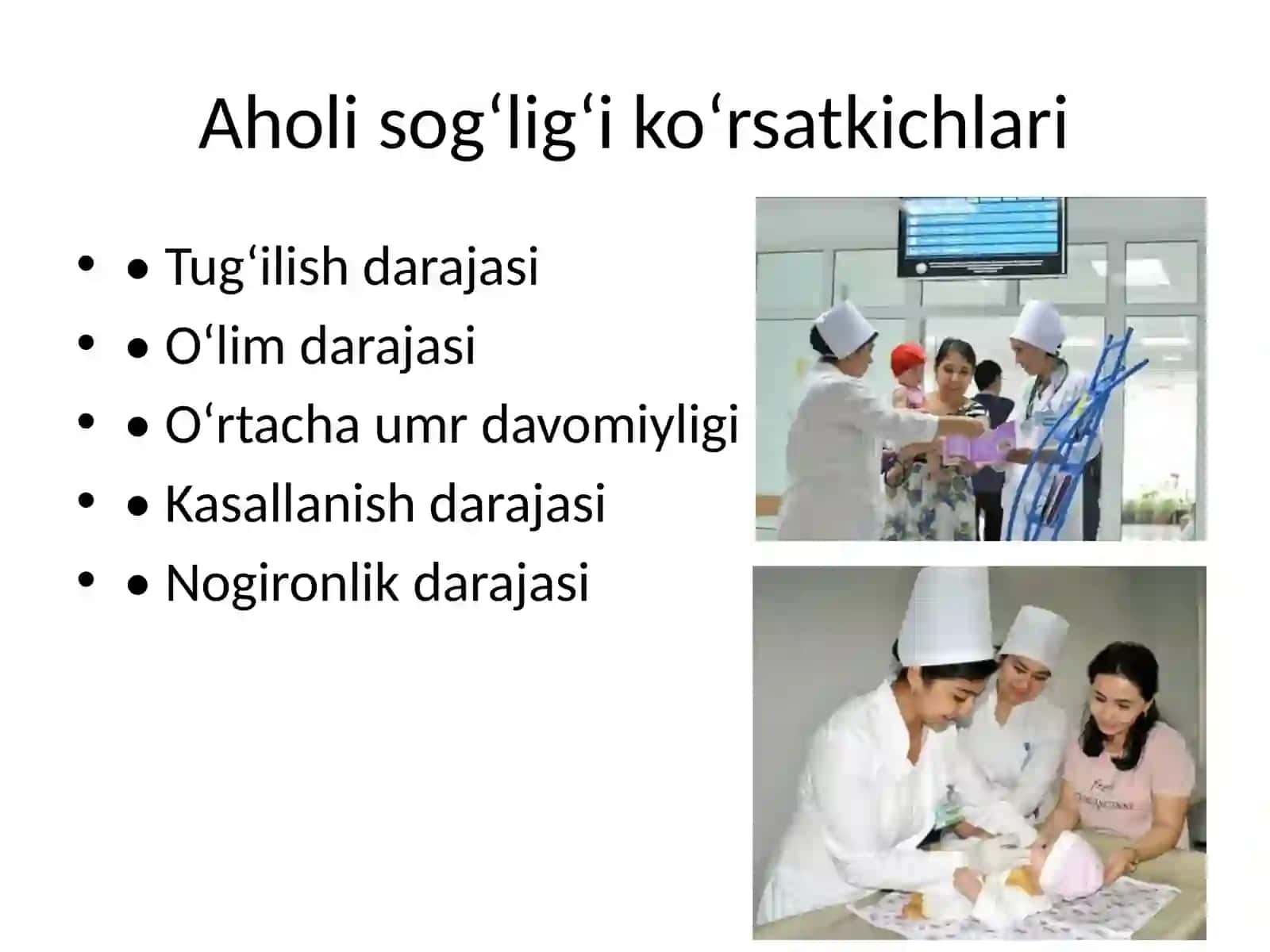 Aholisog‘lig‘iko‘rsatkichlarivamuhimijtimoiytibbiymuammolar 3