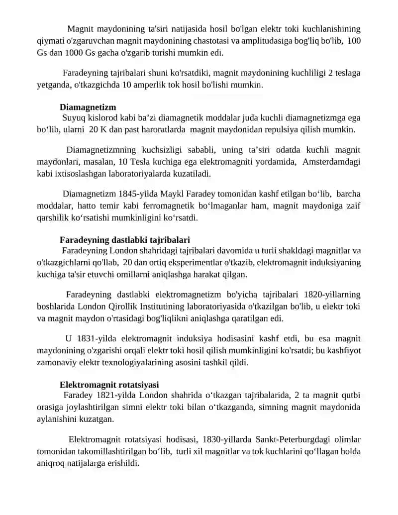 Faradey tajribalari 3