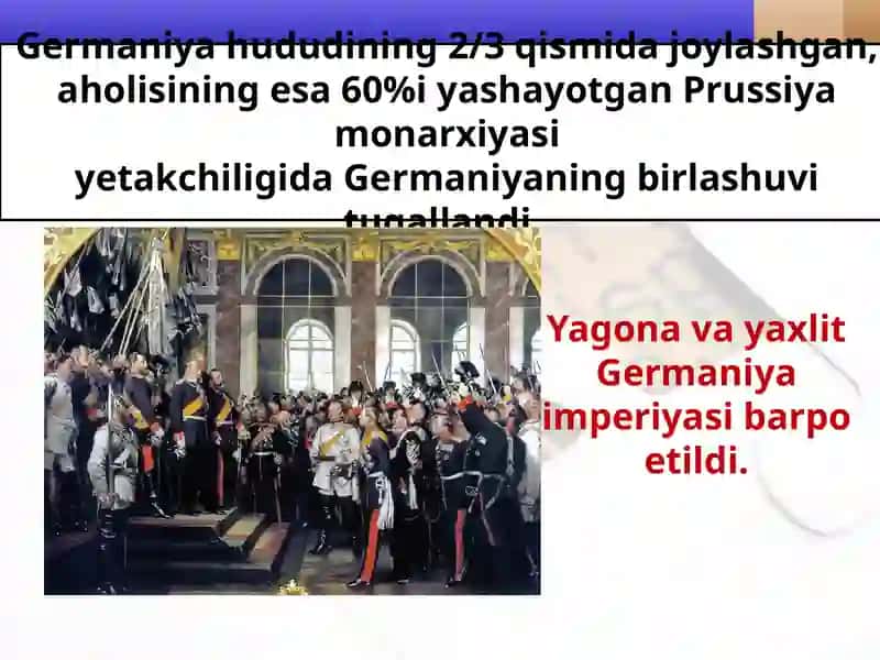 XIX asr oxiri — XX asr boshlarida Germaniya. Imperiyaning tashkil topishi 3