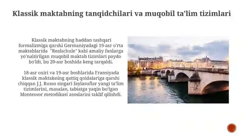Angliya va Fransiyada Klassik (mumtoz) maktabning shakillanish 3