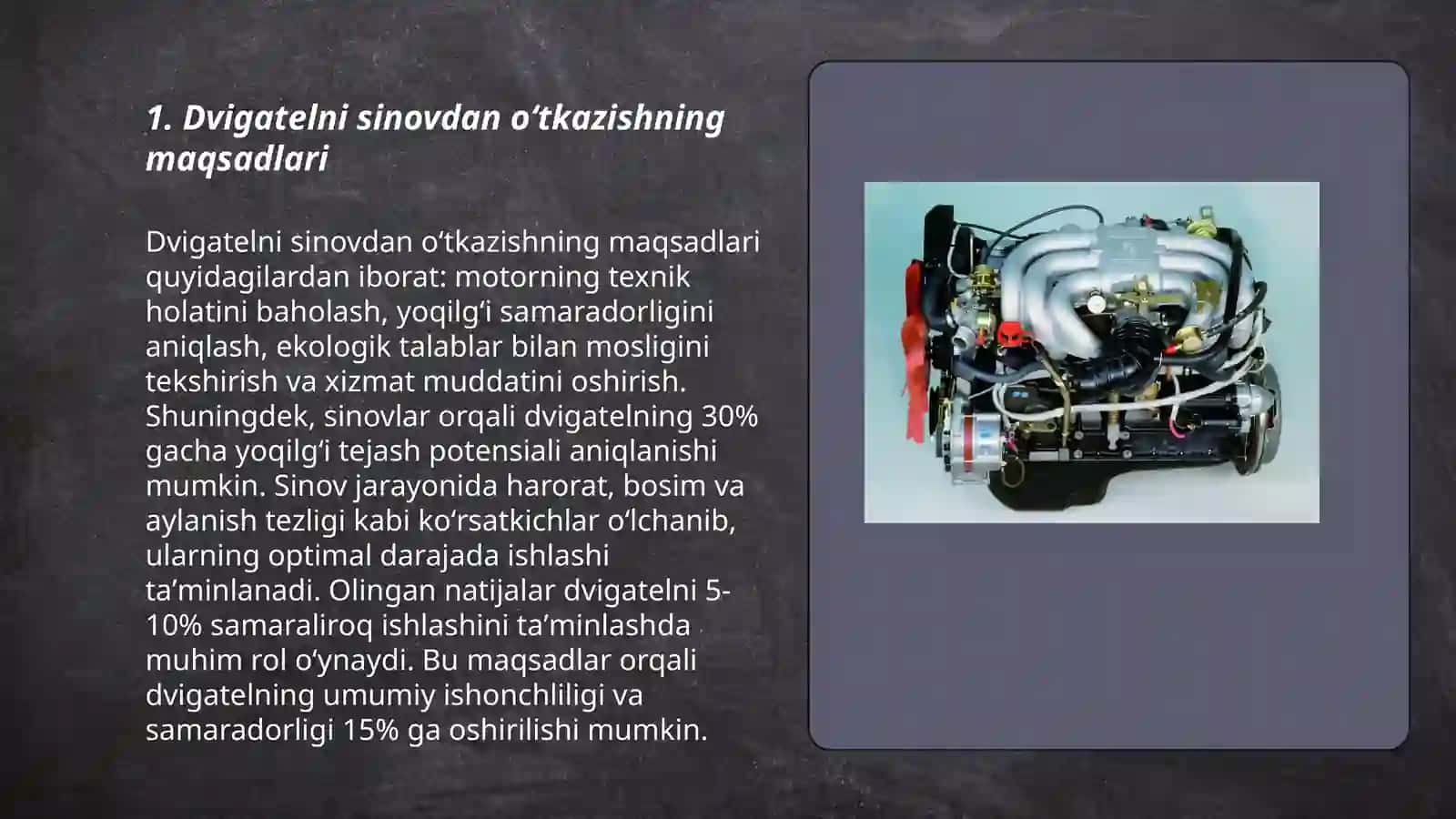 Dvigatelni sinovdan oʻtkazish nima uchun kerak? sanoat mashinalar boʻyicha 3